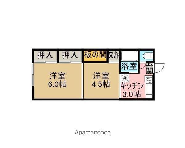 旭荘(2K/1階)の間取り写真