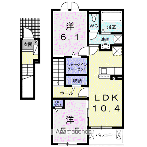 シンフォニア(2LDK/2階)の間取り写真