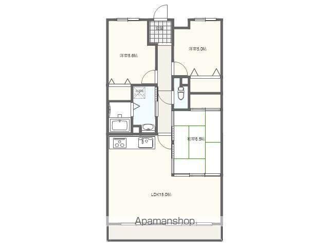 シティ・ライフ グランヴィーネ星ヶ丘 A(3LDK/4階)の間取り写真