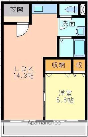 パストラル(1LDK/2階)の間取り写真