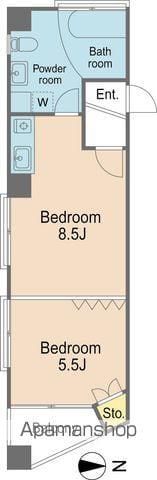 モナガーデニング(1LDK/3階)の間取り写真