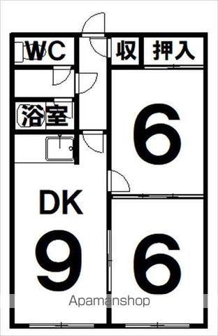 RMマンション(2DK/1階)の間取り写真