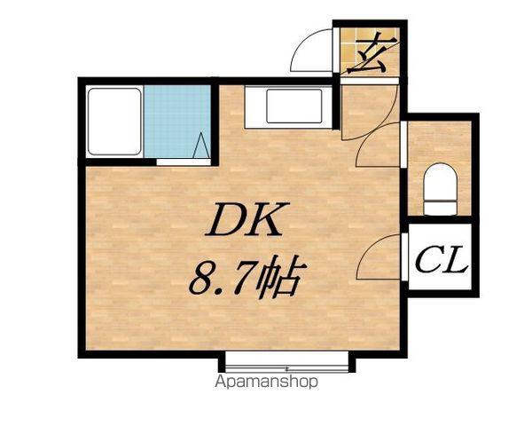 城北ハイツC(1DK/2階)の間取り写真