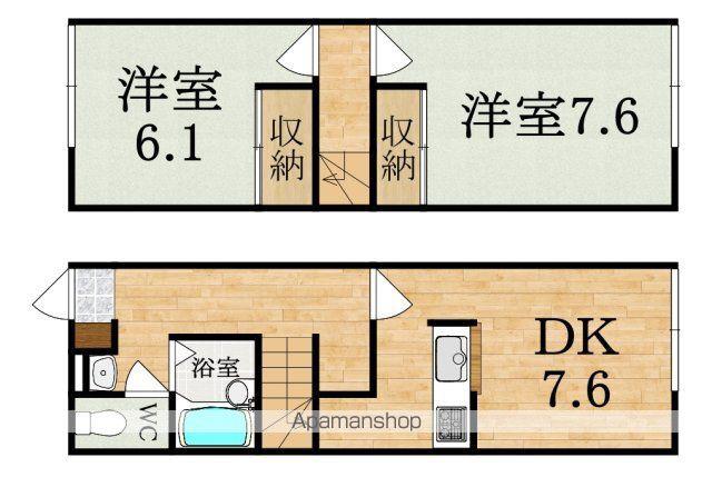 レオパレスはくほう(2DK/1階)の間取り写真
