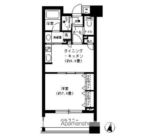 クリオ文京小石川(1DK/2階)の間取り写真