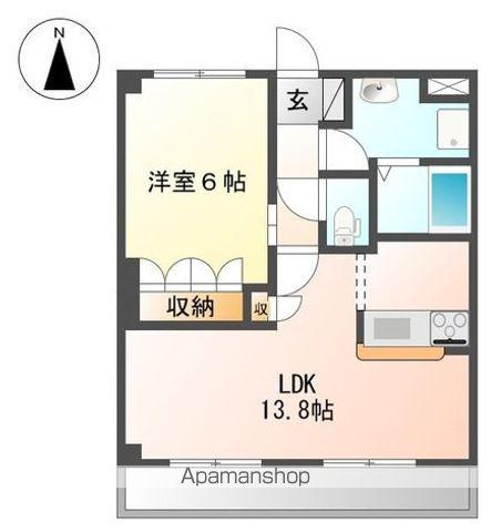 メゾントレント(1LDK/1階)の間取り写真