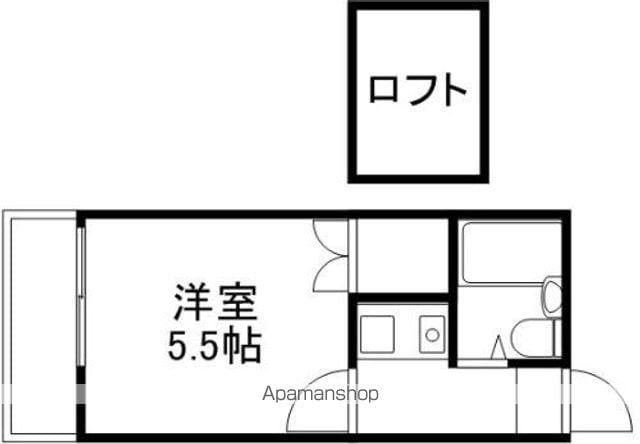 ガーデンパークS(1K/2階)の間取り写真