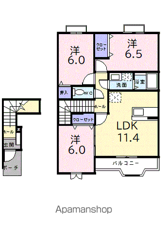 サニーガーデン(3LDK/2階)の間取り写真