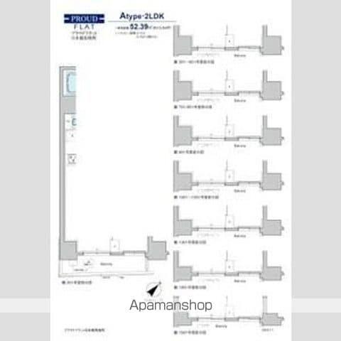プラウドフラット日本橋馬喰町(2LDK/14階)の間取り写真