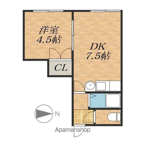 ハイツ74(1DK/2階)の間取り写真