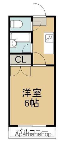コーポ杉本(1K/1階)の間取り写真