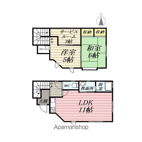 仙台市地下鉄南北線 五橋駅 徒歩6分 2階建 築24年(2SLDK)の間取り写真