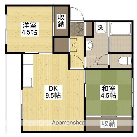 シーサイド福山Ⅰ(2DK/1階)の間取り写真