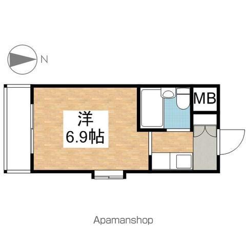 ドール滝子(1K/4階)の間取り写真