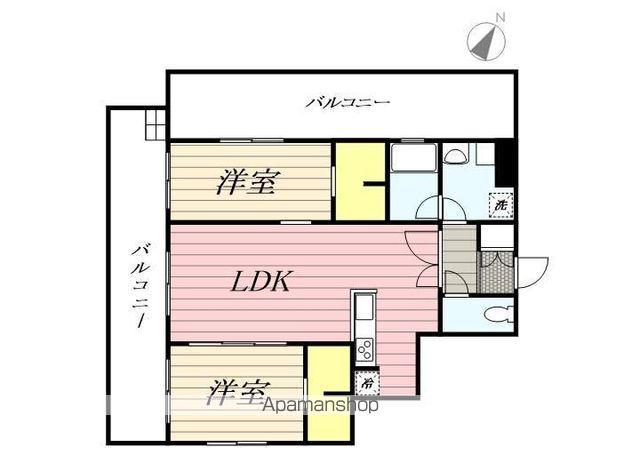 ロイヤルガーデン博多アネックス(2LDK/4階)の間取り写真