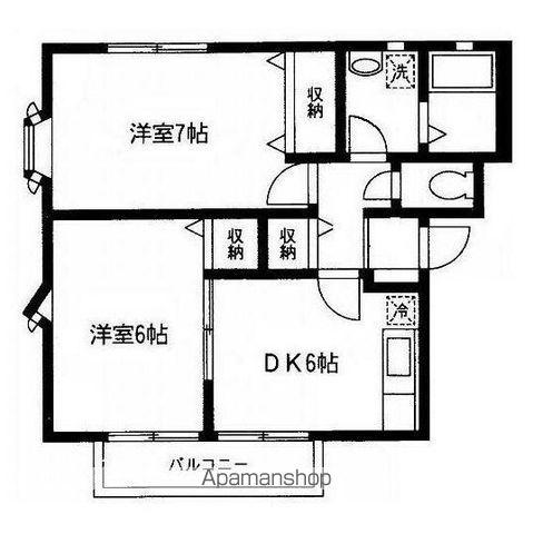 セラ岡村(2DK/2階)の間取り写真