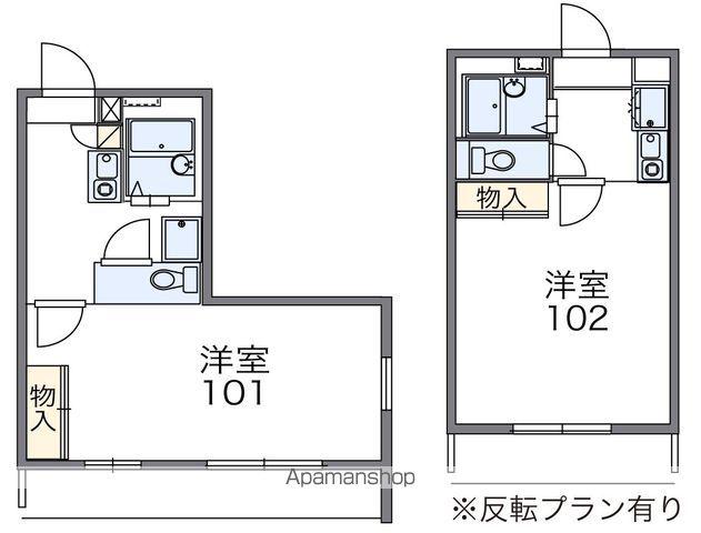 レオパレス国府台Ⅱ(1K/1階)の間取り写真
