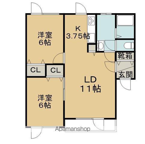 エフビービー(2LDK)の間取り写真