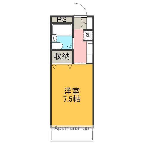 メゾンカルフール(1K/3階)の間取り写真