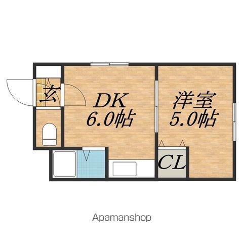クラッセN21(1DK/2階)の間取り写真