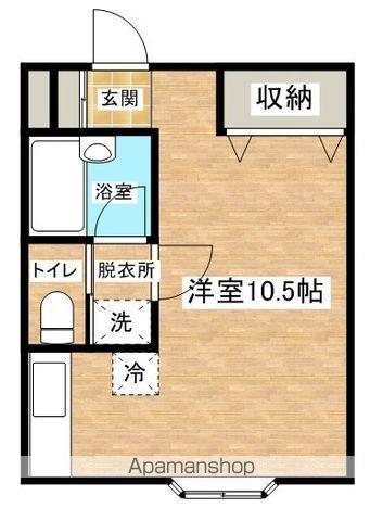 ガーデンハウスKEI(ワンルーム/2階)の間取り写真