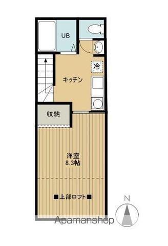 ジュネスアベニールE(1K/2階)の間取り写真