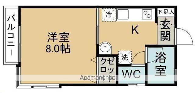ライトパル22(1K/2階)の間取り写真