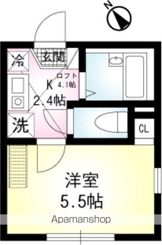 ラフィーナ金沢文庫(1K/1階)の間取り写真