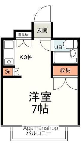 ラメゾンコマ(1K/6階)の間取り写真