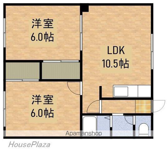 パークハイツ北野A(2LDK/2階)の間取り写真
