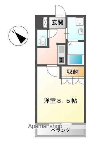 メルヴェーユ(1K/2階)の間取り写真