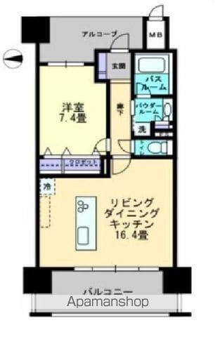 アルファステイツ高松駅前(1LDK/7階)の間取り写真