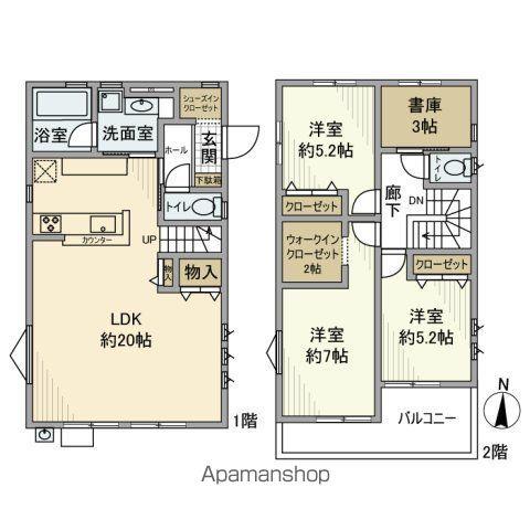 東京地下鉄副都心線 平和台駅(東京) 徒歩10分 2階建 築1年(3LDK)の間取り写真