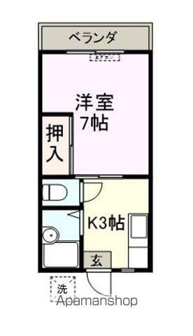 コーポひまわり2(1K/1階)の間取り写真