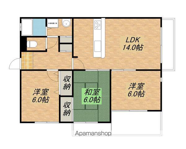 瀬田グランドハイツ(3LDK/3階)の間取り写真