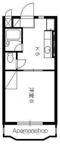 フローリッシュII(1DK/2階)の間取り写真