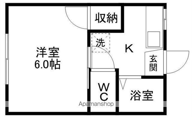コーポ鈴木(1K/2階)の間取り写真