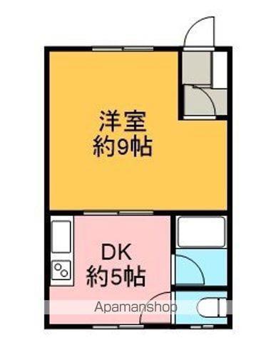 花里ハイツ(1DK/2階)の間取り写真