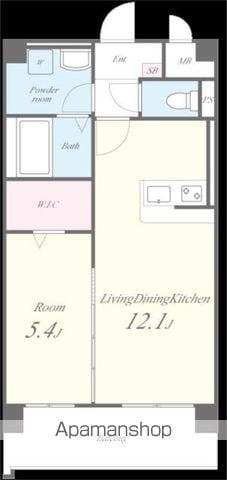 カサグランデ本町(1LDK/6階)の間取り写真