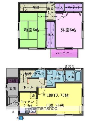 北上線 江釣子駅 徒歩13分 2階建 築22年(2LDK)の間取り写真