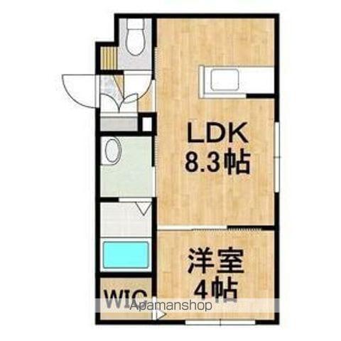 LIEN KITAHIROSHIMAⅢ(1LDK/4階)の間取り写真