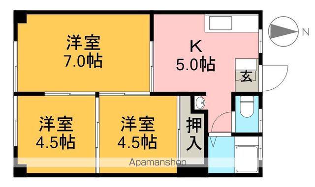 アビタシオン長野(3K/1階)の間取り写真