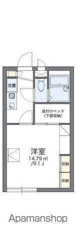 レオパレスもえぎ(1K/1階)の間取り写真