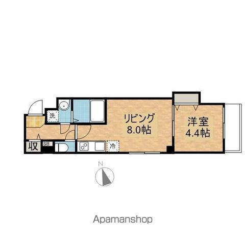 レブリアント松戸(1LDK/4階)の間取り写真