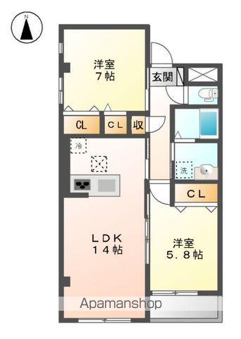 ブランメゾン(2LDK/3階)の間取り写真