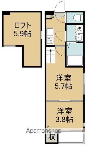 GREEN ACE(2K/2階)の間取り写真