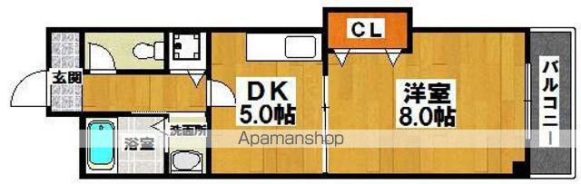 WIND VALLEY2番館(1DK/4階)の間取り写真