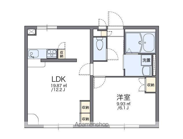 レオパレス積志(1LDK/1階)の間取り写真