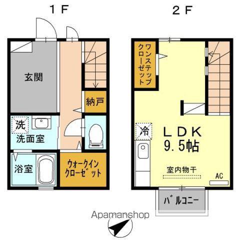 エスペランサA(ワンルーム/1階)の間取り写真