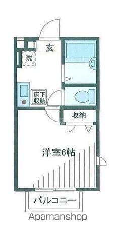 FK21(1K/1階)の間取り写真